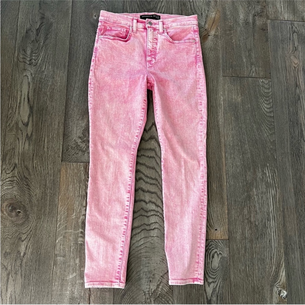 VERONICA BEARD Kate Skinny High Rise Pink Denim Jeans Size 30 / 10